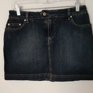 SOLD$$Lacoste dark wash jeans mini skirt size 40